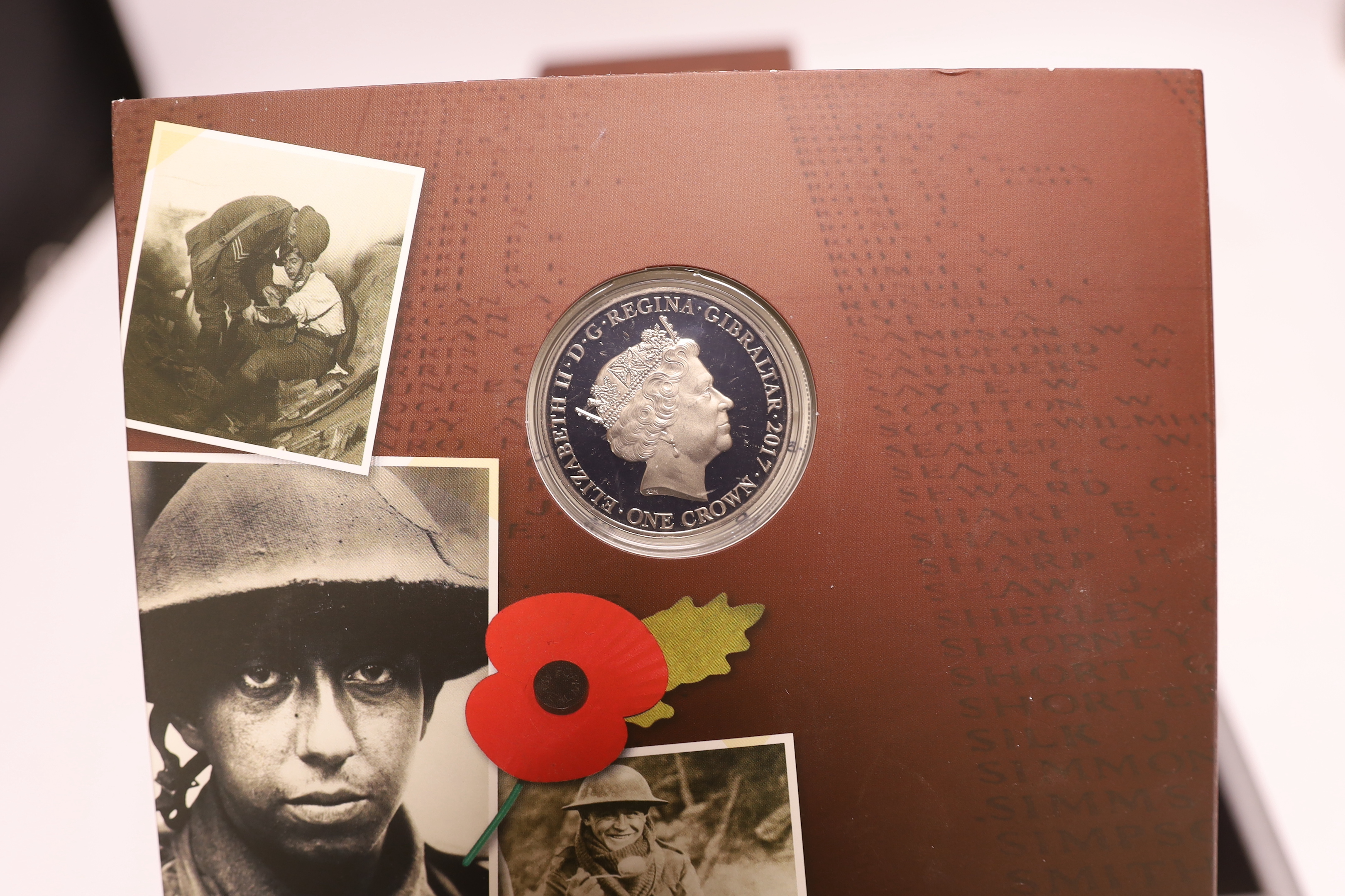 QEII coins, mint Edward VIII strike pattern set of 6 coins, Tristan da Cunha crowns x 4, 2015, Battle of Waterloo, A War to End all Wars, Their finest Hour, Queen's 90th Birthday 2016 collection 6 coins, Princess Diana,